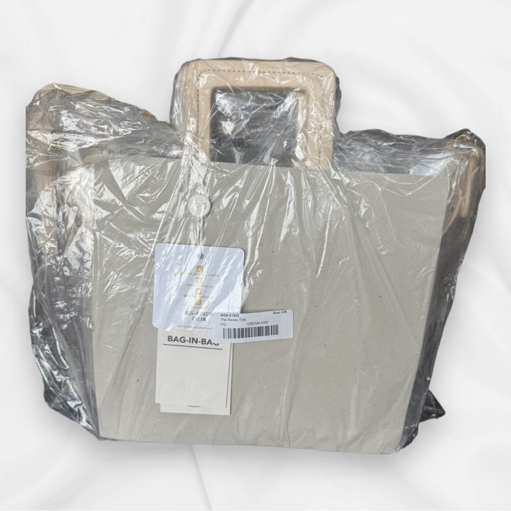 MMS Design Studio Clear Tote with Bag-in-Bag Insert - Cream - Picture 7 of 14